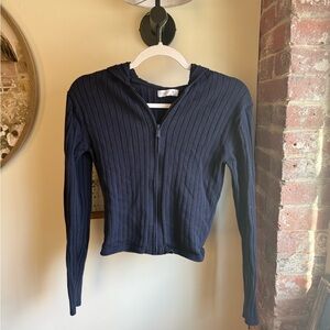 Primark Dark Blue Ribbed Women's Hoodie